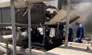 Air conditioner explodes 