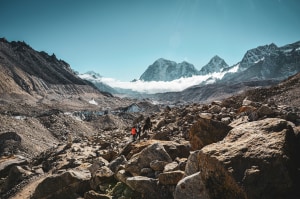 Helicopter flight to Everest Base Camp