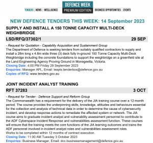 ADM Premium 745 Tenders