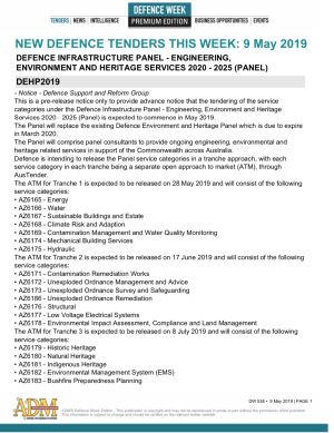 ADM's Defence Week 538 Tenders