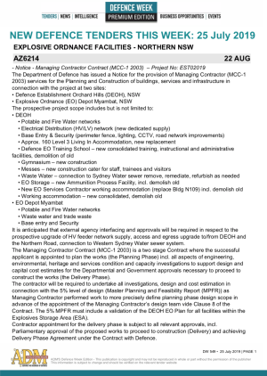 ADM's Defence Week 549 Tenders