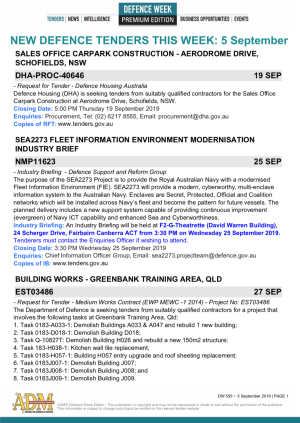 ADM's Defence Week 555 Tenders