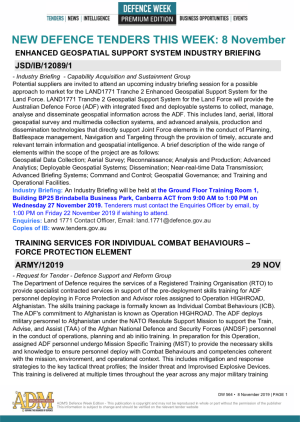 ADM's Defence Week 564 Tenders