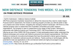 ADM's Defence Week 547 Tenders