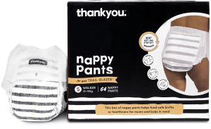 Thankyou's new nappy pants are out of the box