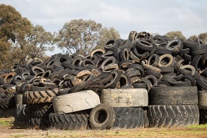Tyres used for construction 