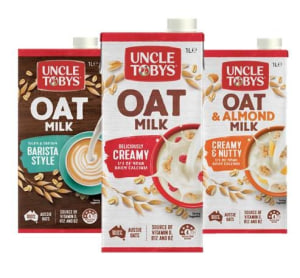 Uncle Tobys launches oat milk range