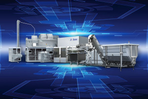 Compact, fast performing filler for packaged water