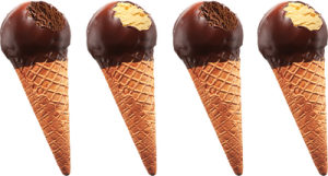 Vegan-friendly choc tops
