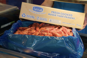 Tassal cuts EPS with Visy's cardboard prawn pack