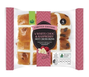 Easter range of flavoured hot cross buns